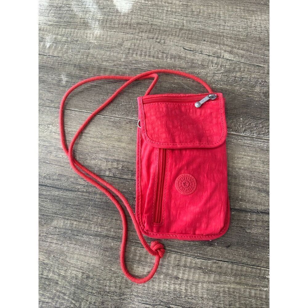 Kipling Pract Multi Pocket Neon Pouch Hot Pink